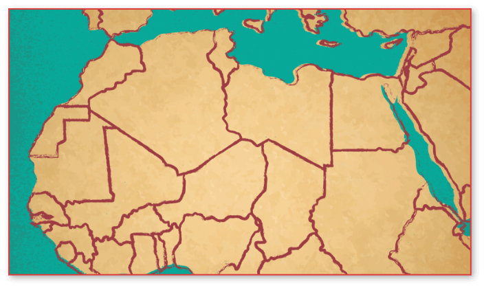 Cartina dell'Africa Subsahariana