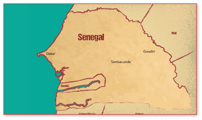 Cartina del Senegal